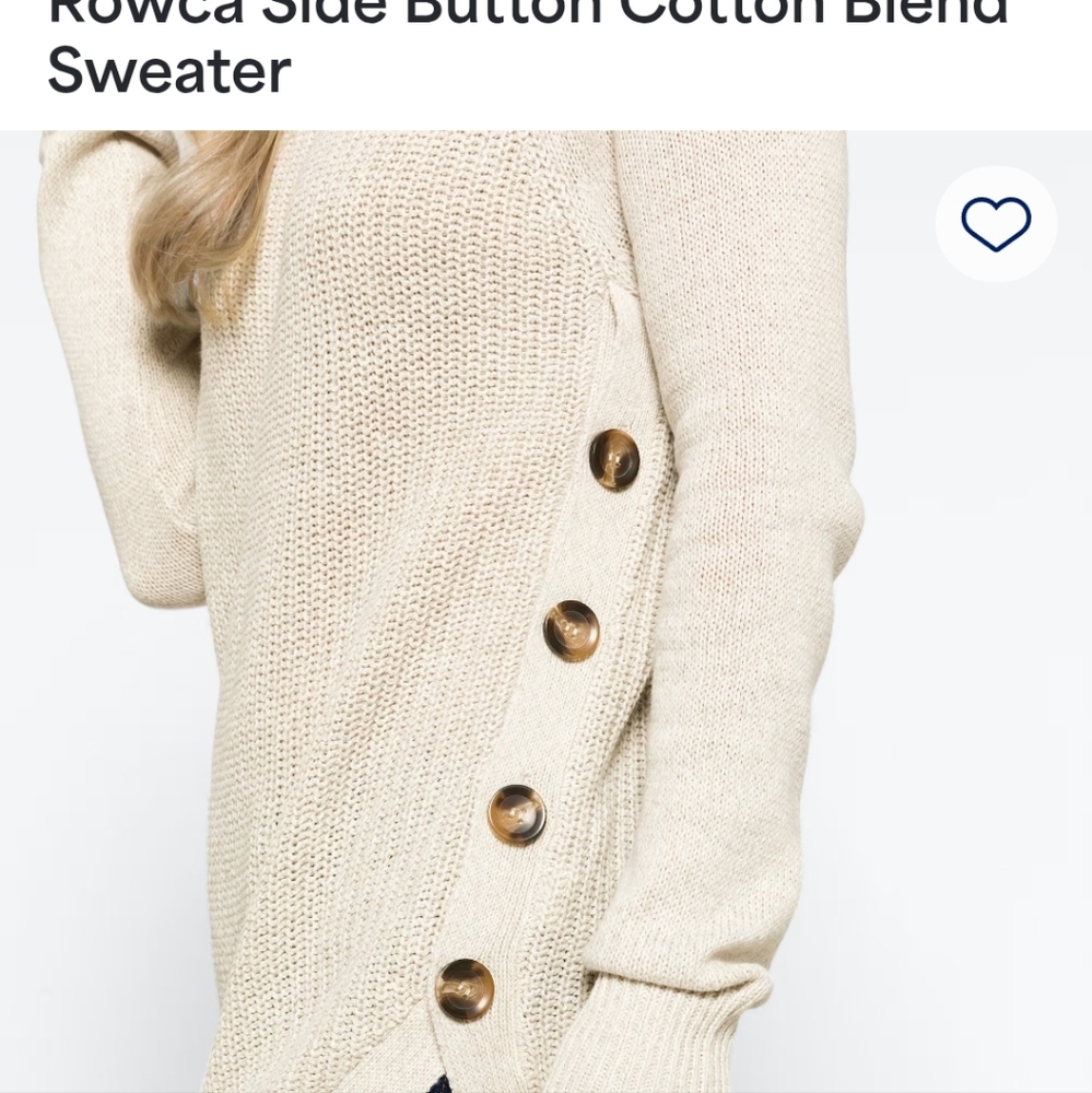 Beige Button-Side Sweater - Picture 15 of 15